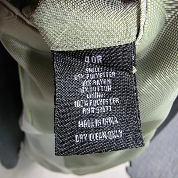 J. Ferrar 40R Navy Blazer Sport Coat Jacket 2-Button Herringbone T497 - Picture 10 of 11